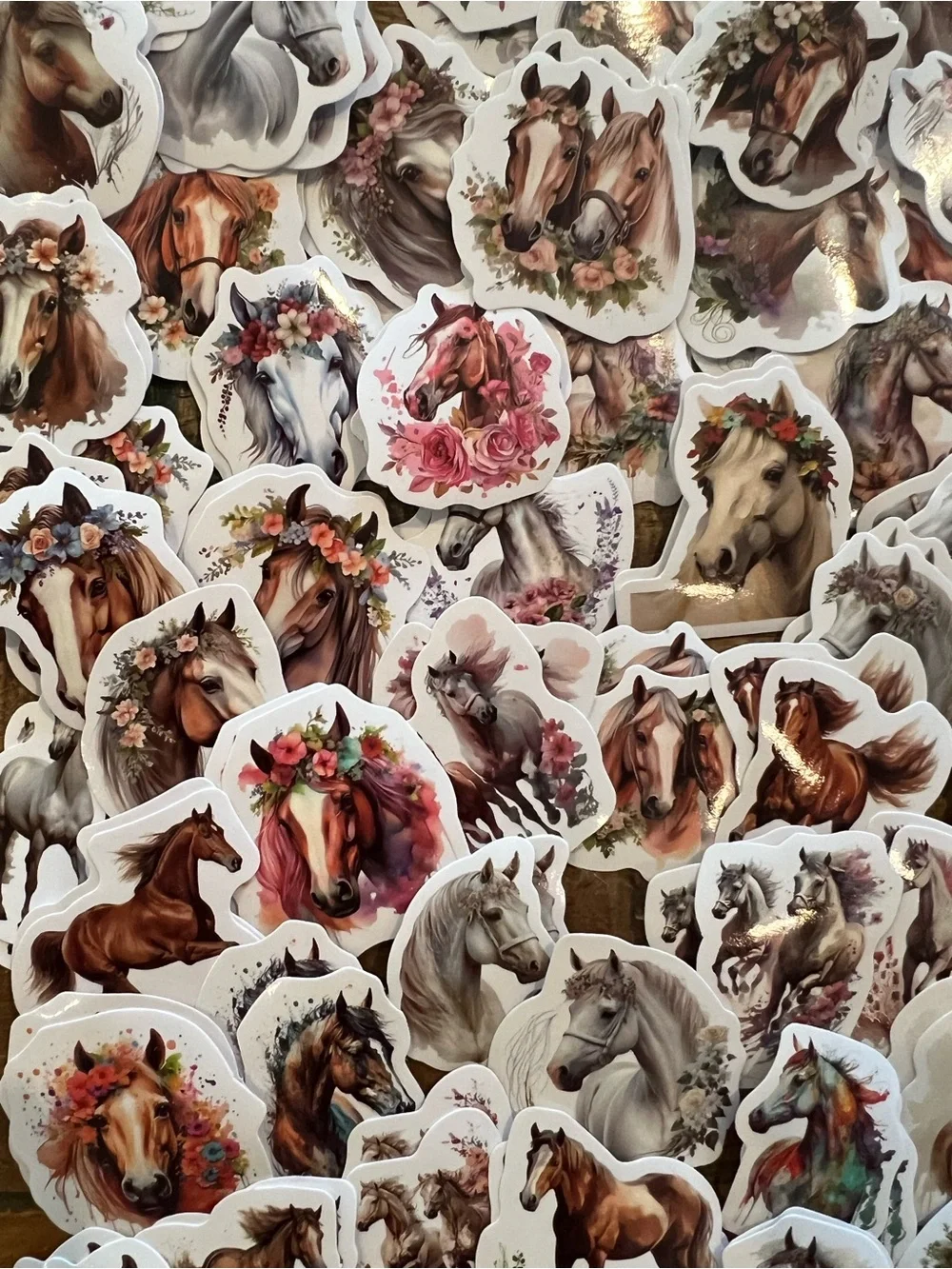 Horse Sticker Pack Lot of 100 Assorted Designs NEW without tags